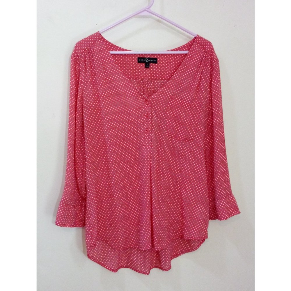 Fred David polka dot blouse